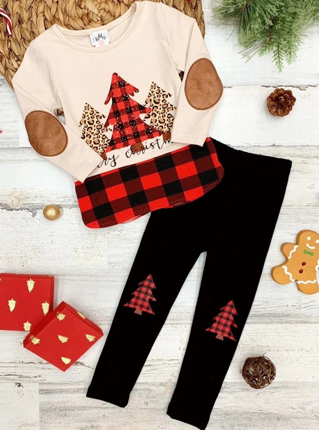 Merry Christmas Cutie Patched Legging Set