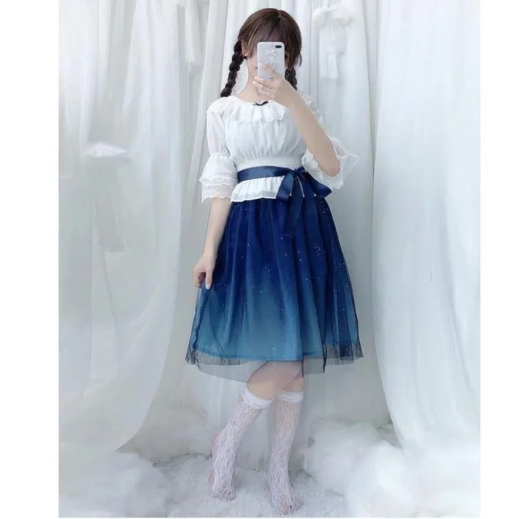 Moonbeam Galaxy Star Kawaii Princess Fairy Kei Dress