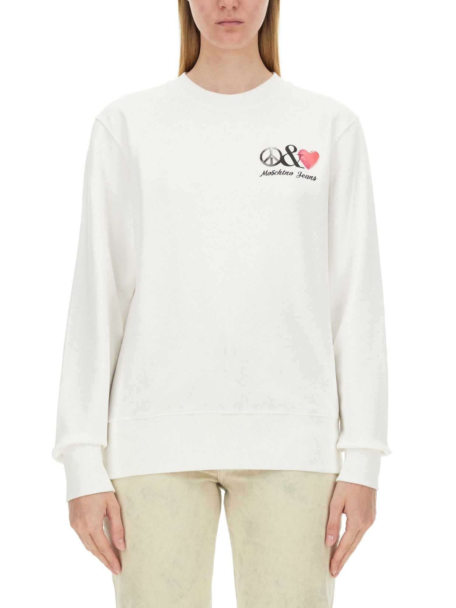 MOSCHINO JEANS    SWEATSHIRT WITH LOGO