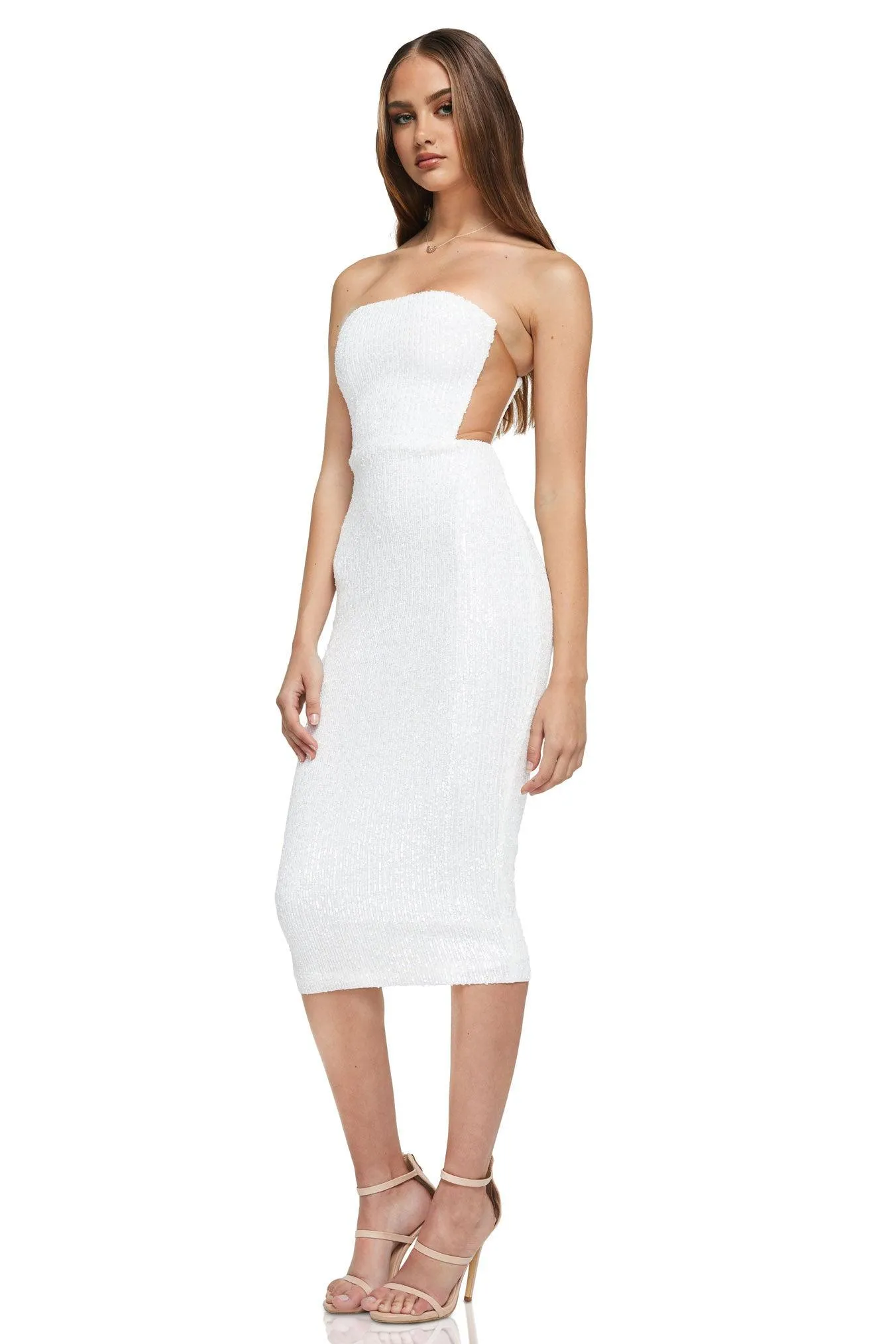 Nookie Lumeire Midi Dress - White