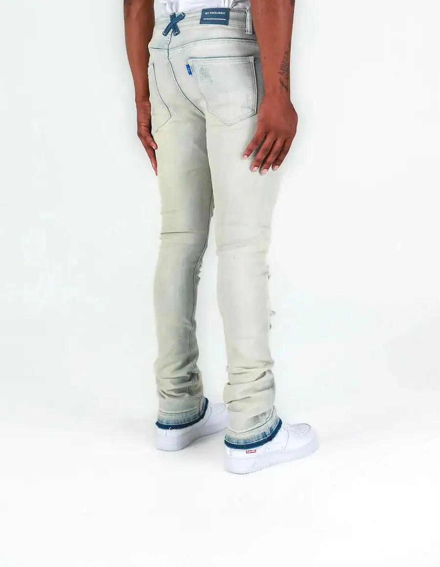 NOW OR NEVER STACK DENIM BLUE WASH