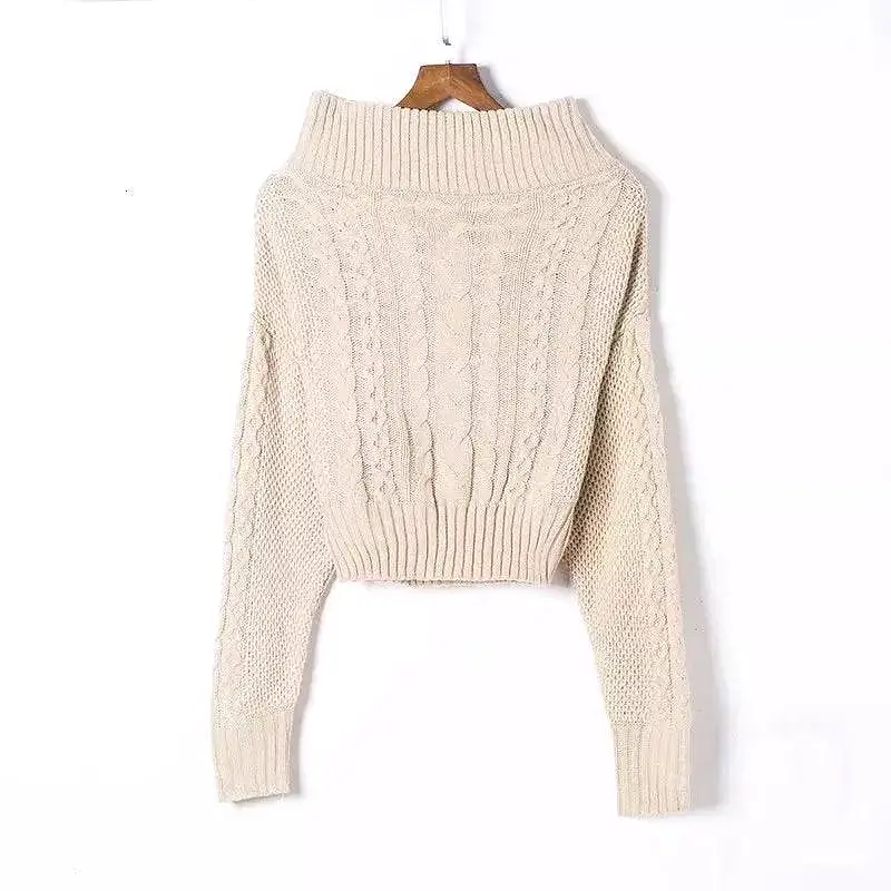 Off The Shoulder Ribbed Knit Sweater