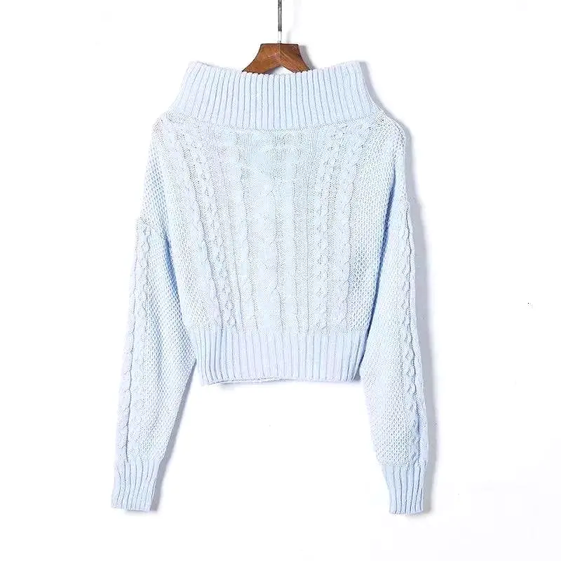 Off The Shoulder Ribbed Knit Sweater