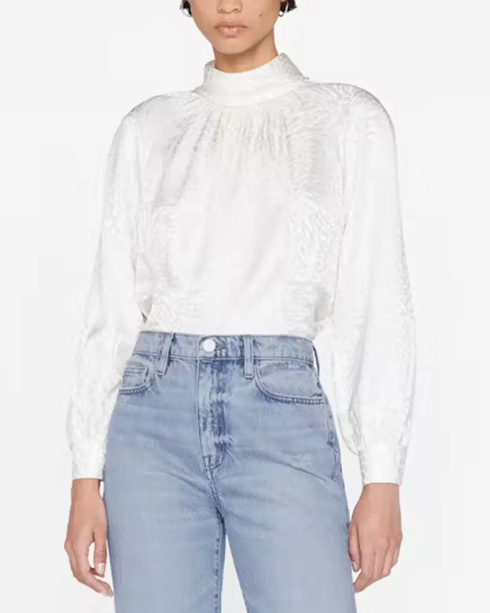 Off White Mockneck Blouse