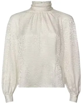 Off White Mockneck Blouse