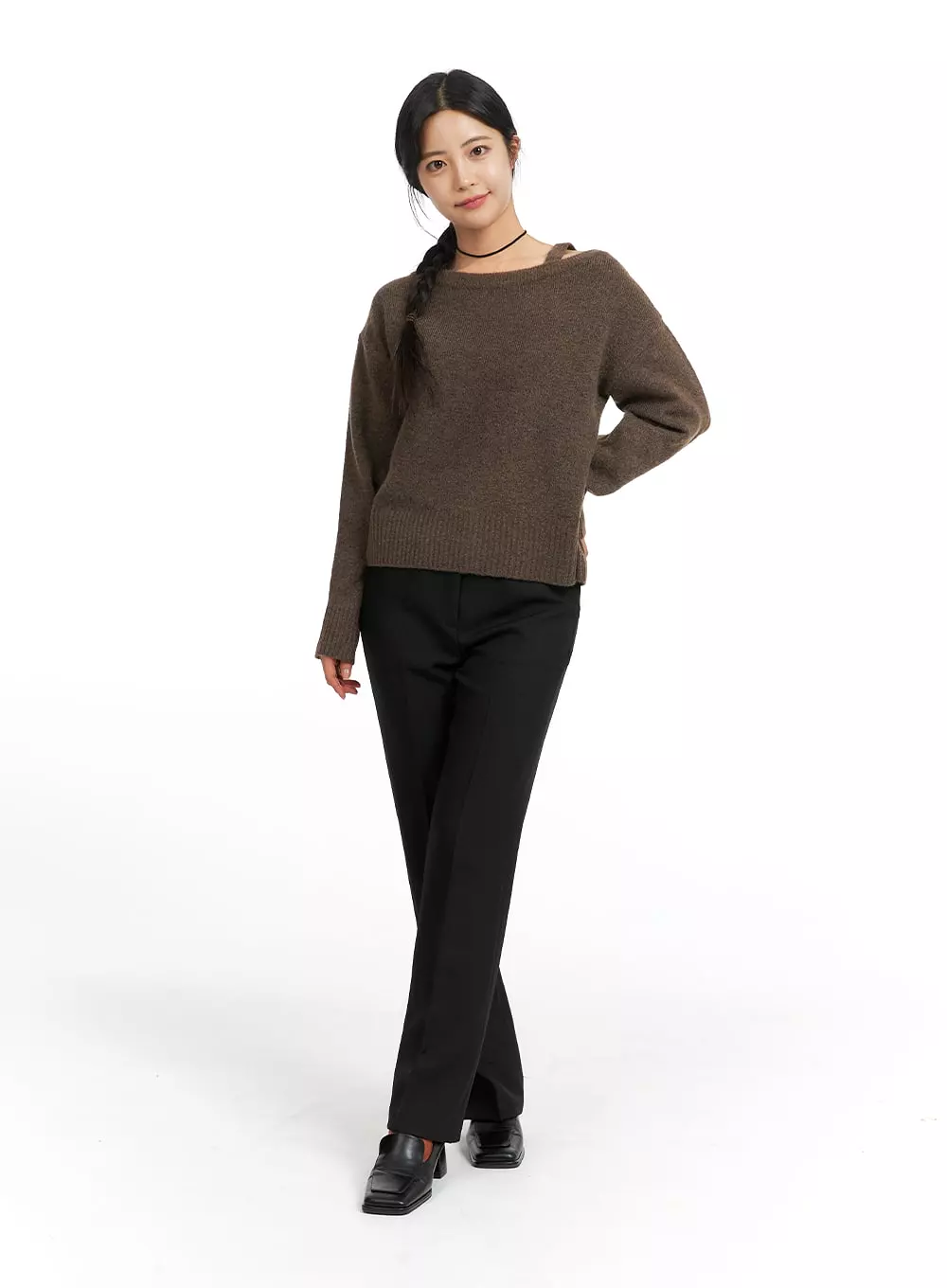 One-Shoulder Knit Sweater OF419