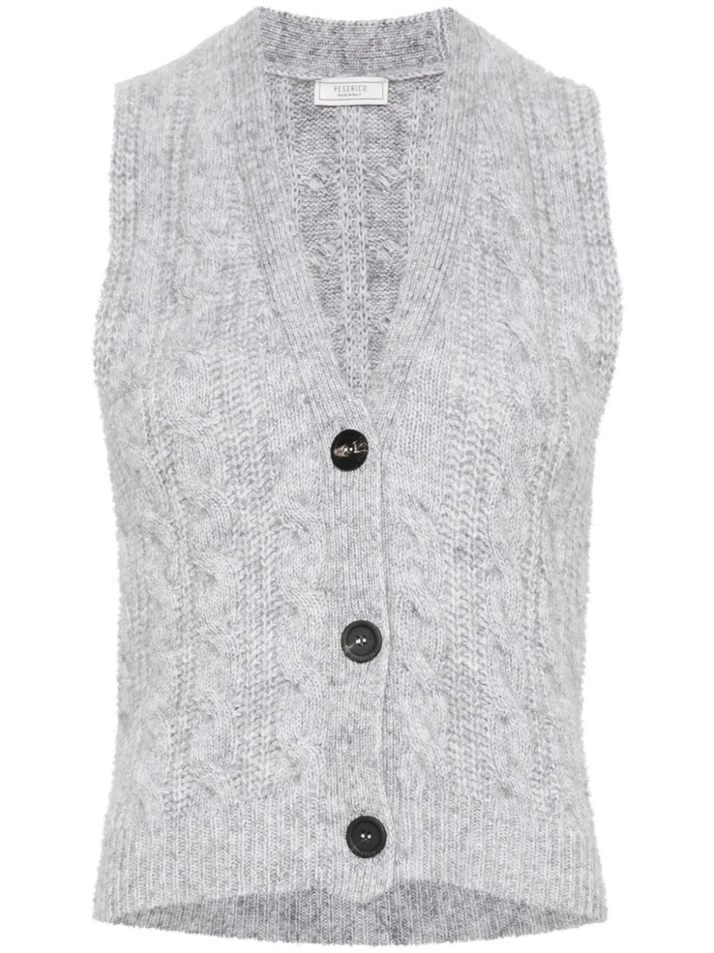 Peserico cable-knit knitted top - Grey