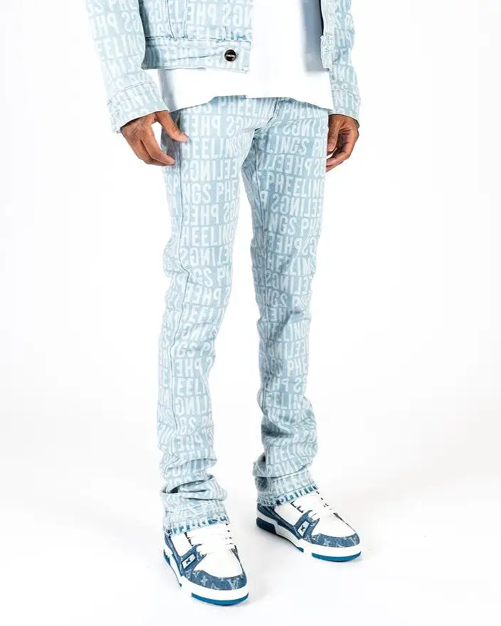 PHEELINGS ON MY MIND FLARE STACK DENIM (LIGHT BLUE)