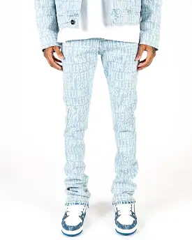 PHEELINGS ON MY MIND FLARE STACK DENIM (LIGHT BLUE)