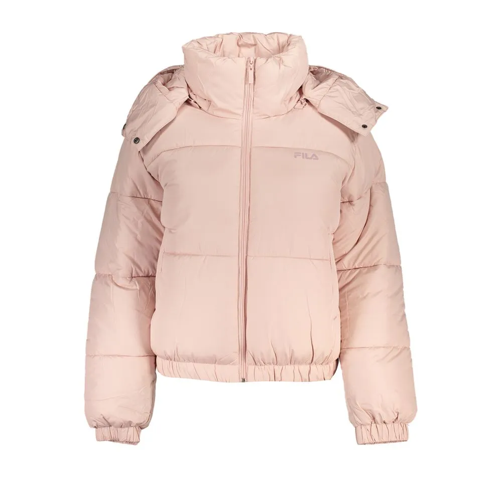 Pink Polyester Jackets & Coat