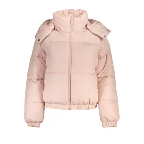 Pink Polyester Jackets & Coat