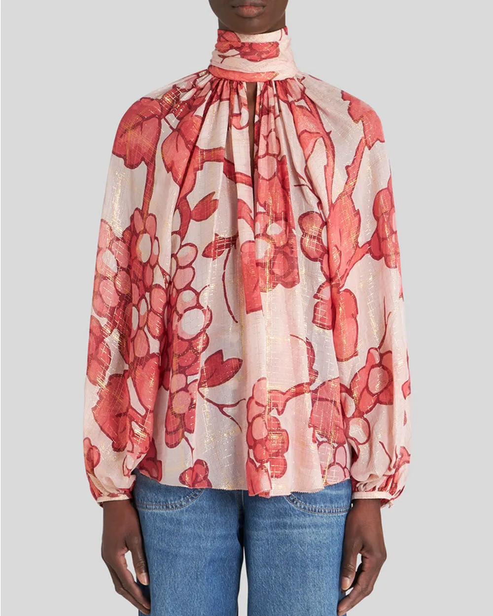 Pink Puff Sleeve Billow Blouse