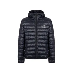 PIUMINO FULL ZIP CON CAPPUCCIO Uomo Night Blue