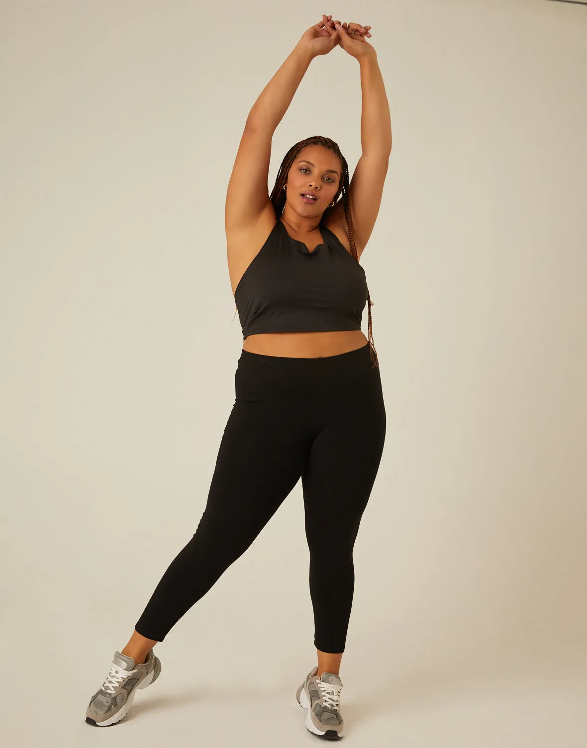 Plus Size Elastic Waist Leggings