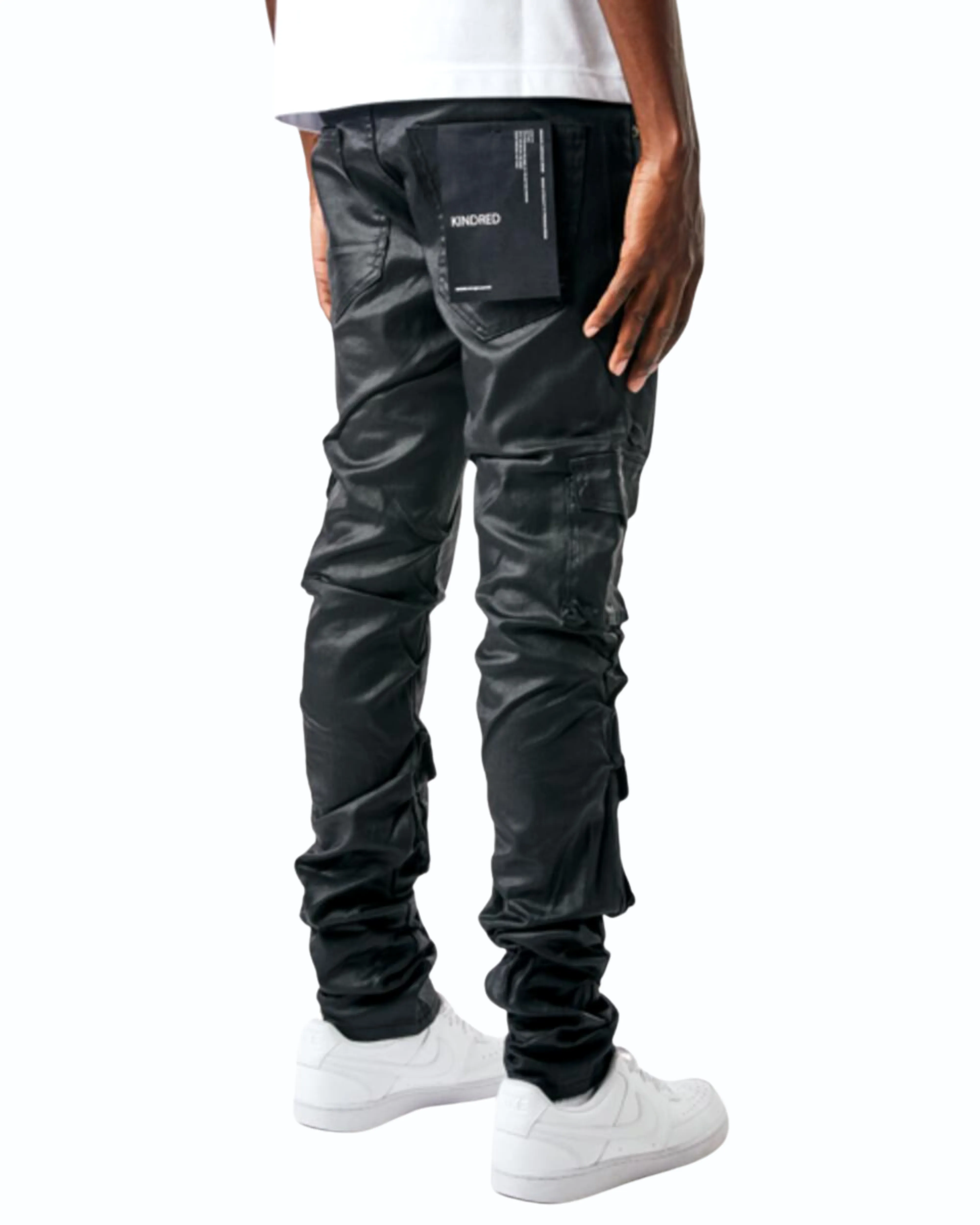 Premium Coated Skinny-Stacked Denim