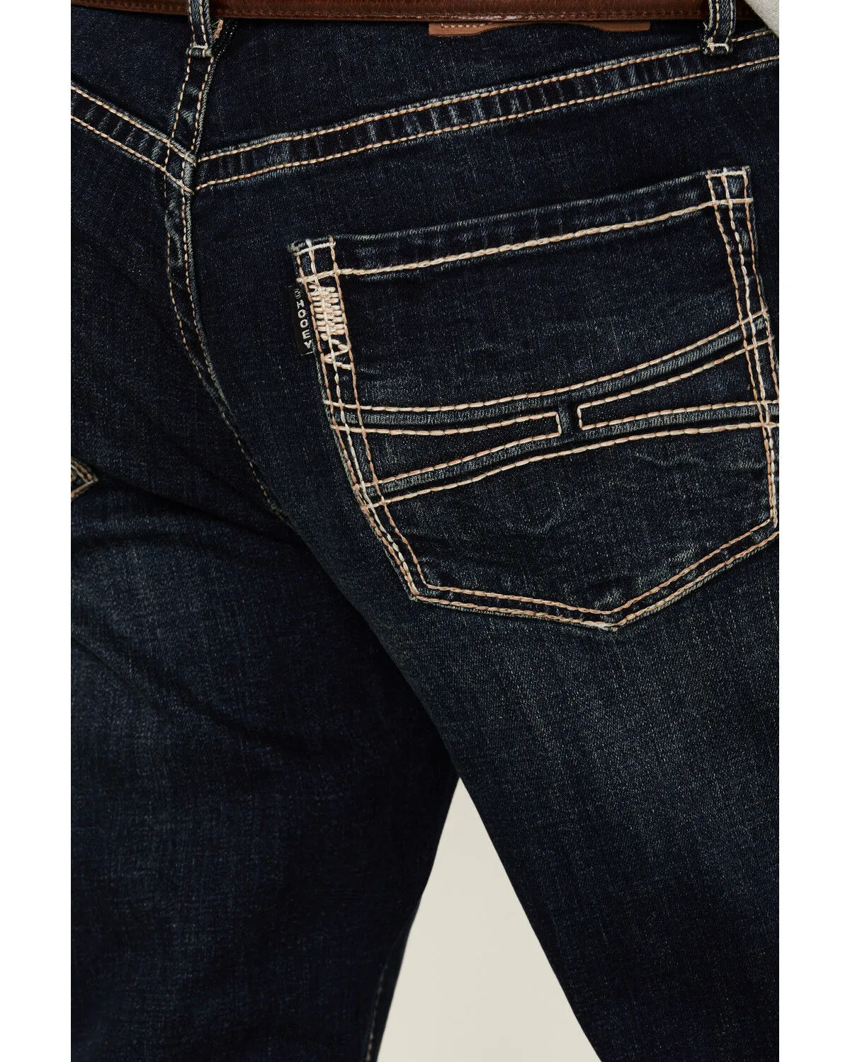 Product Name:  Rock & Roll Denim X Hooey Men's Double Barrel Dark Wash Relaxed Stack Bootcut Reflex Stretch Denim J