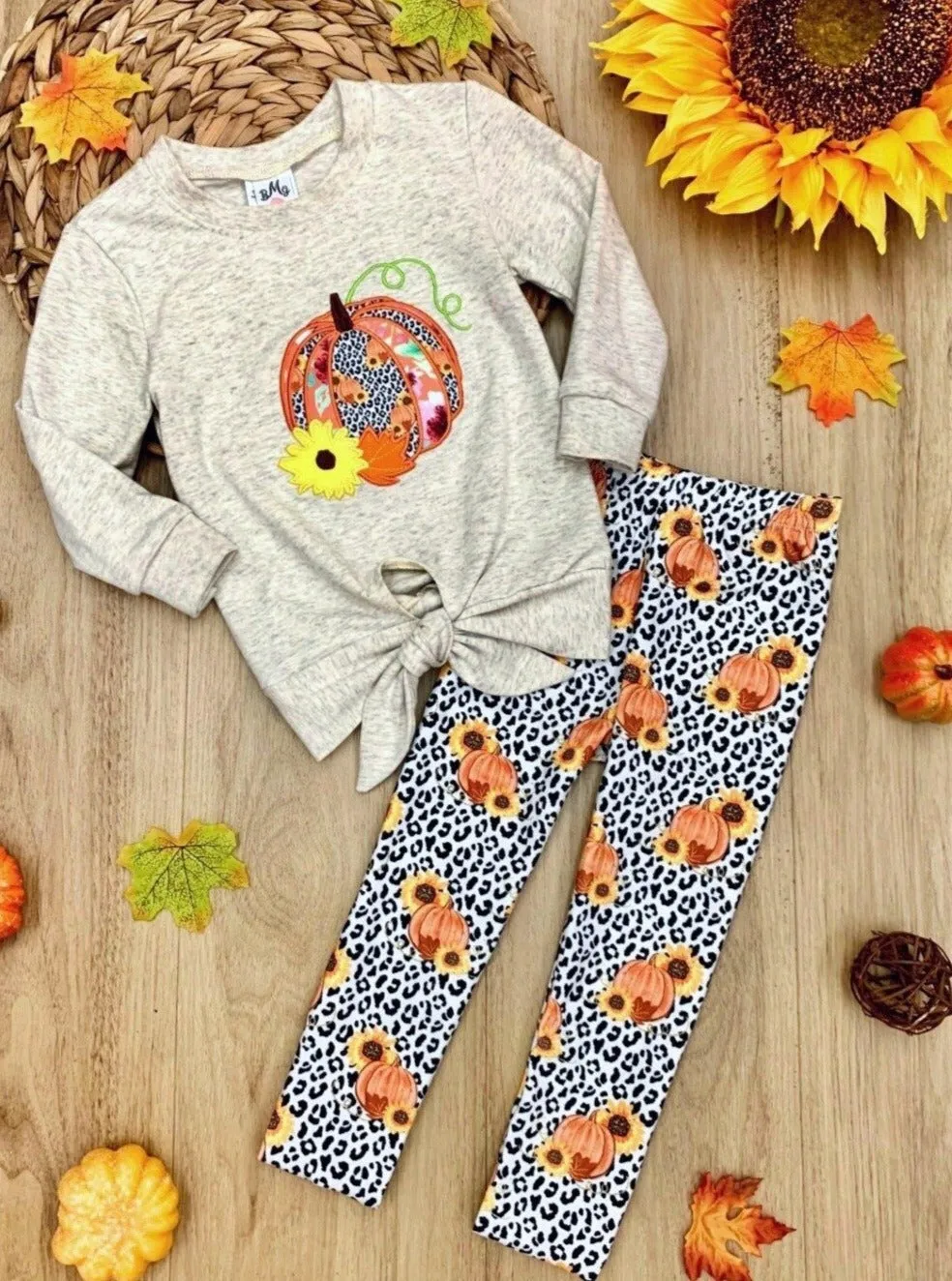 Pumpkinlicious Leopard Legging Set