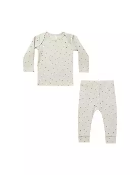 Quincy Mae - Mini Dots Ribbed Tee & Legging Set