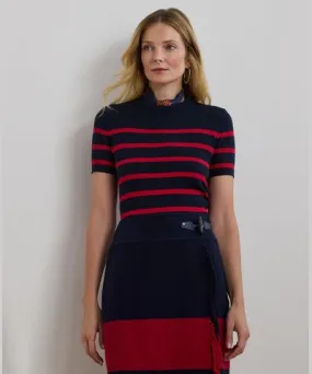 Ralph Lauren Women's Striped Short-Sleeve Sweater