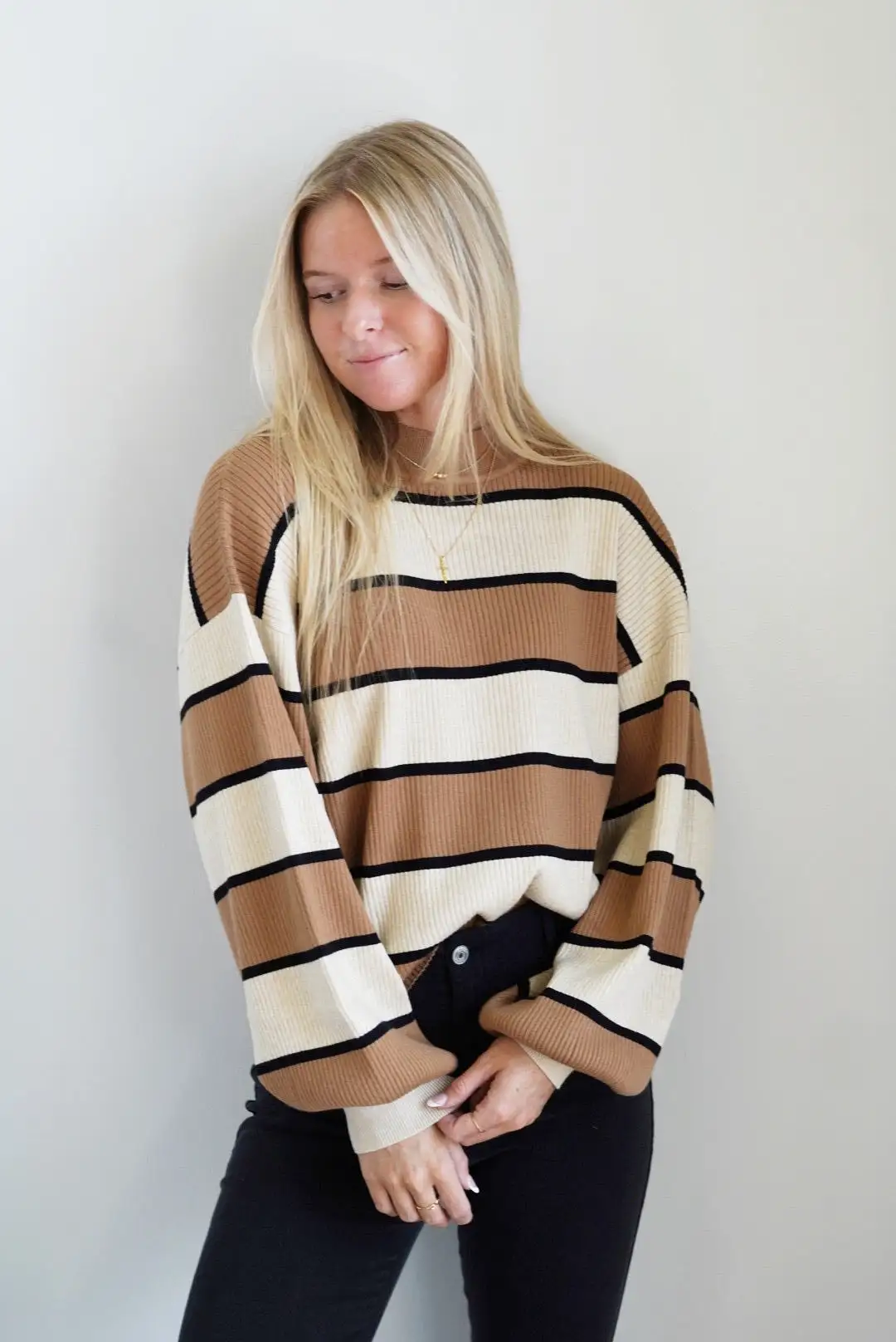 Savannah Striped Knit Sweater