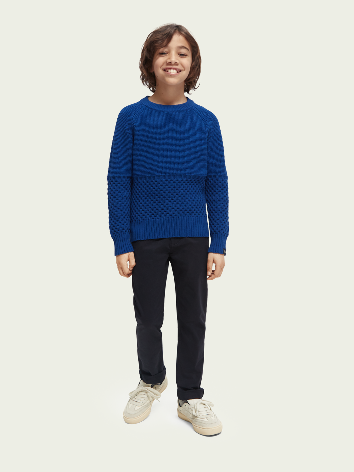 Scotch & Soda Boys Cable Knit Pullover _Blue 167733-4869