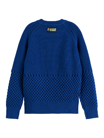 Scotch & Soda Boys Cable Knit Pullover _Blue 167733-4869