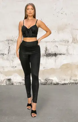 Snake print crop top and legging set