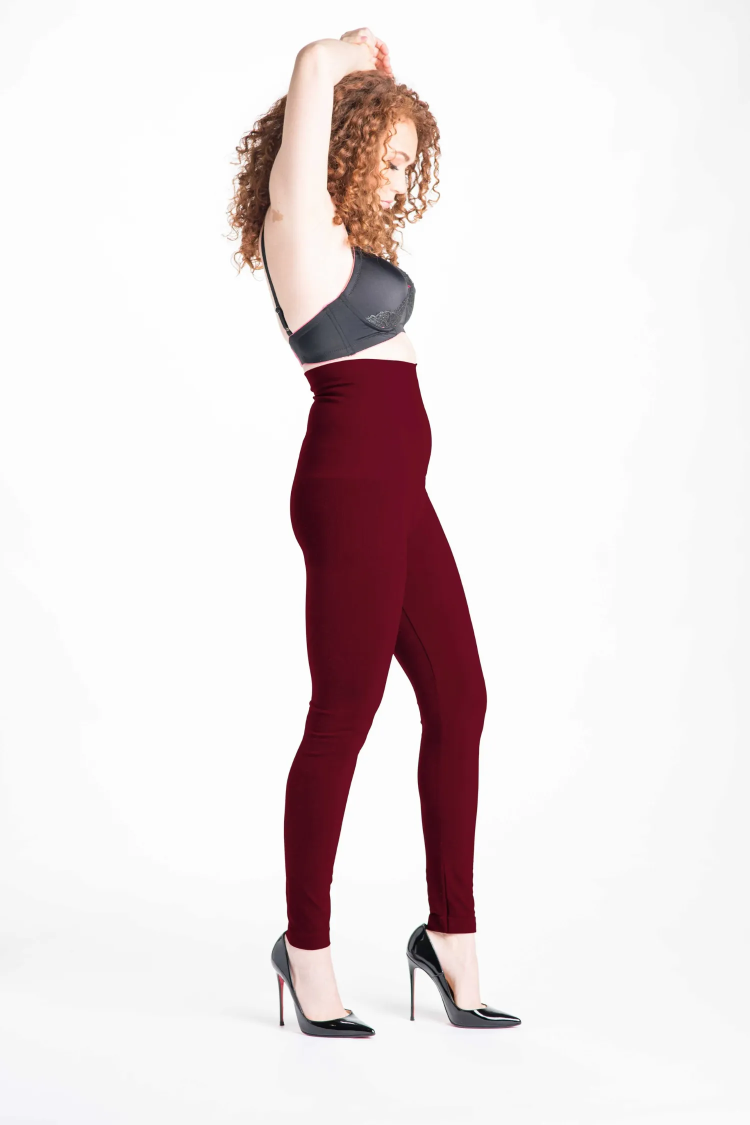 Snapback Postpartum Leggings - Crimson