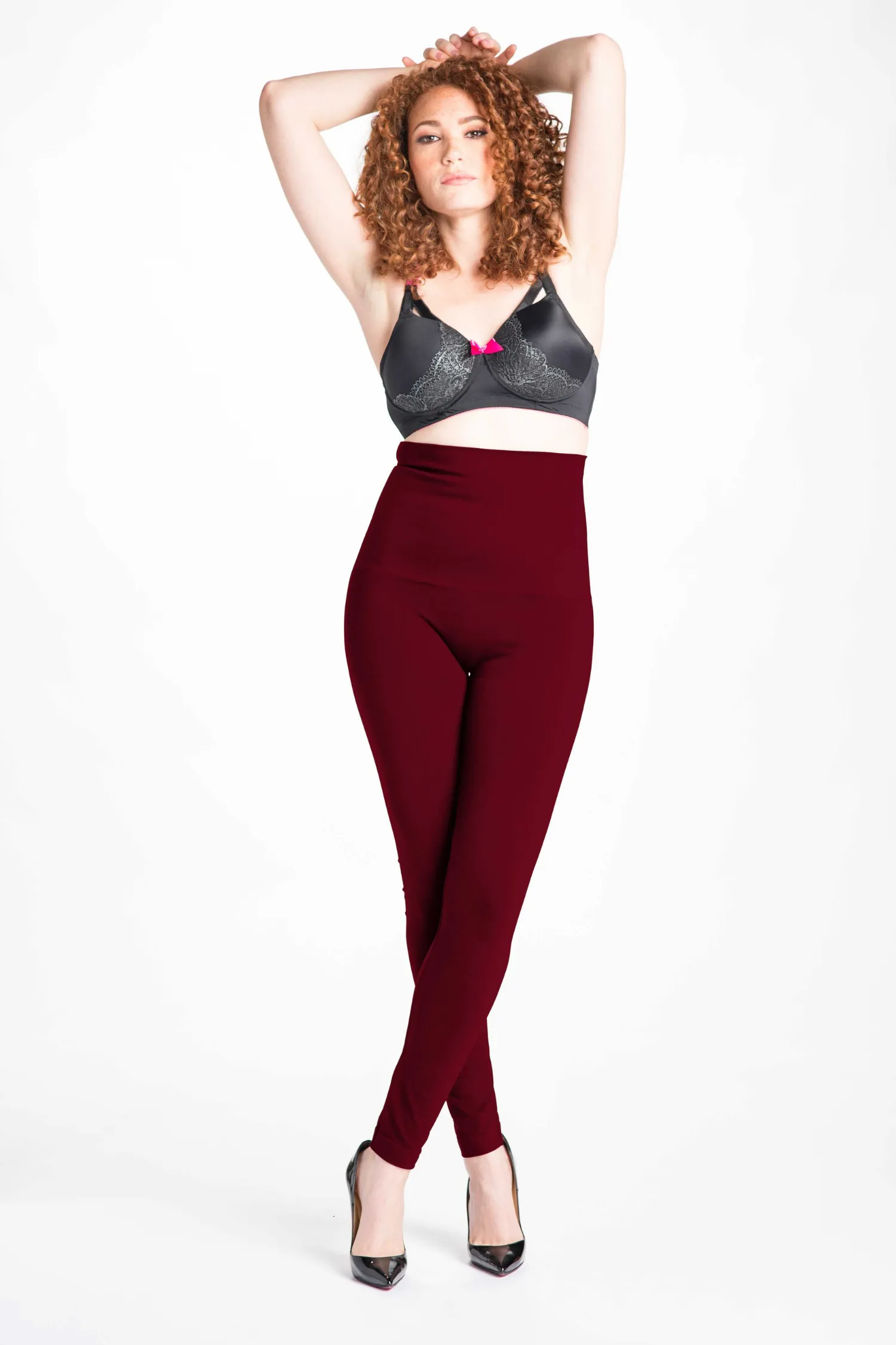 Snapback Postpartum Leggings - Crimson