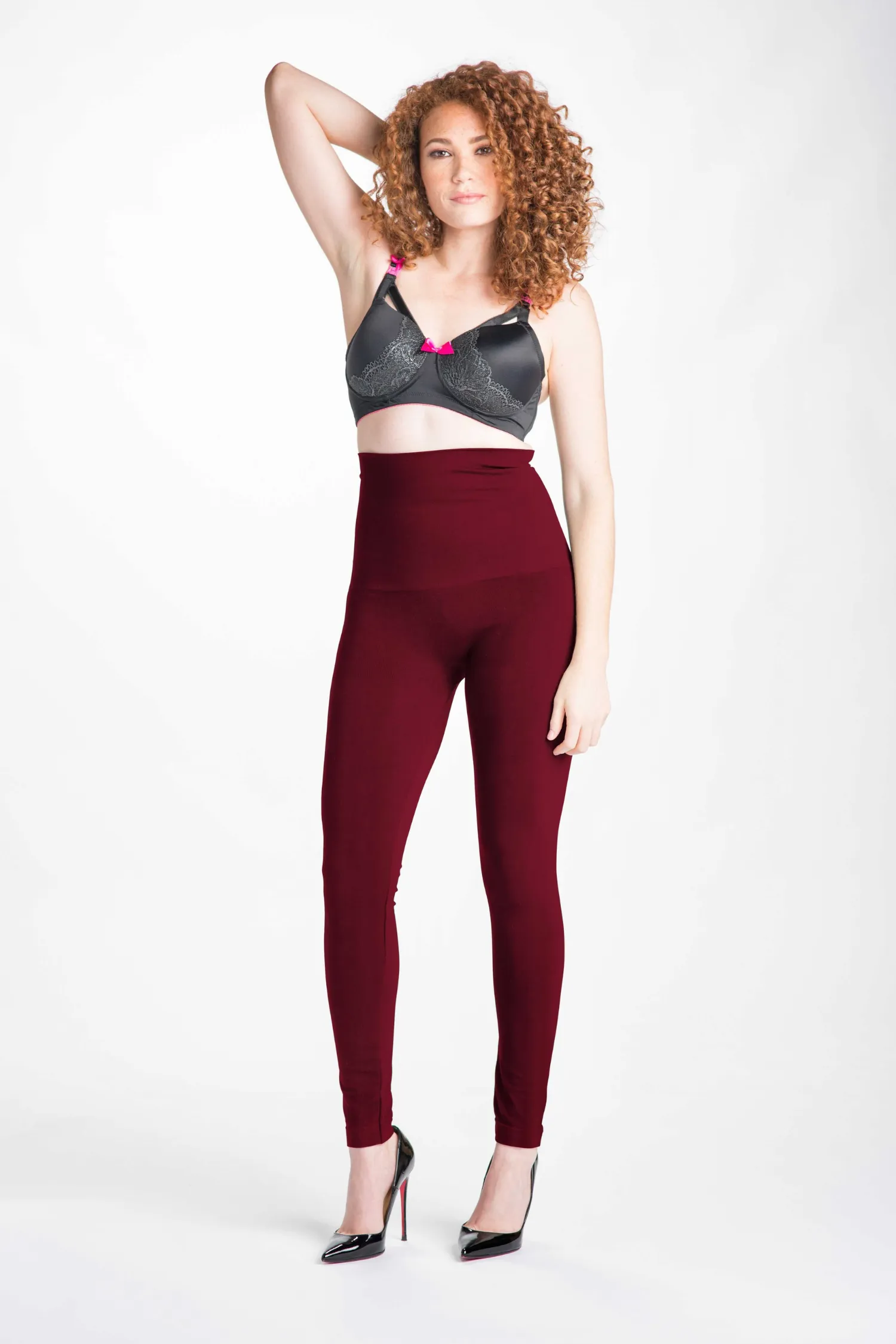 Snapback Postpartum Leggings - Crimson