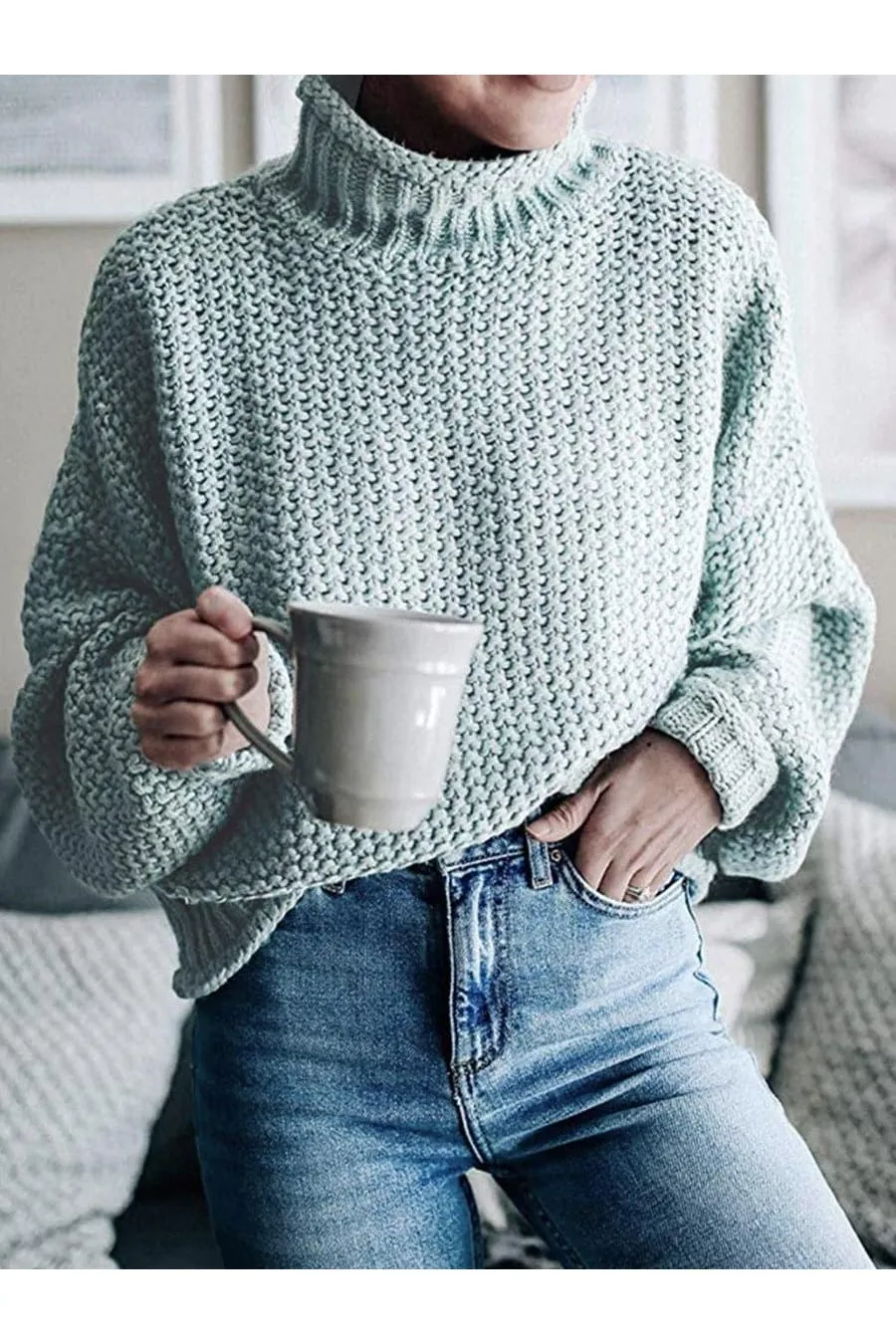 Sophie Turtleneck Dropped Shoulder Sweater