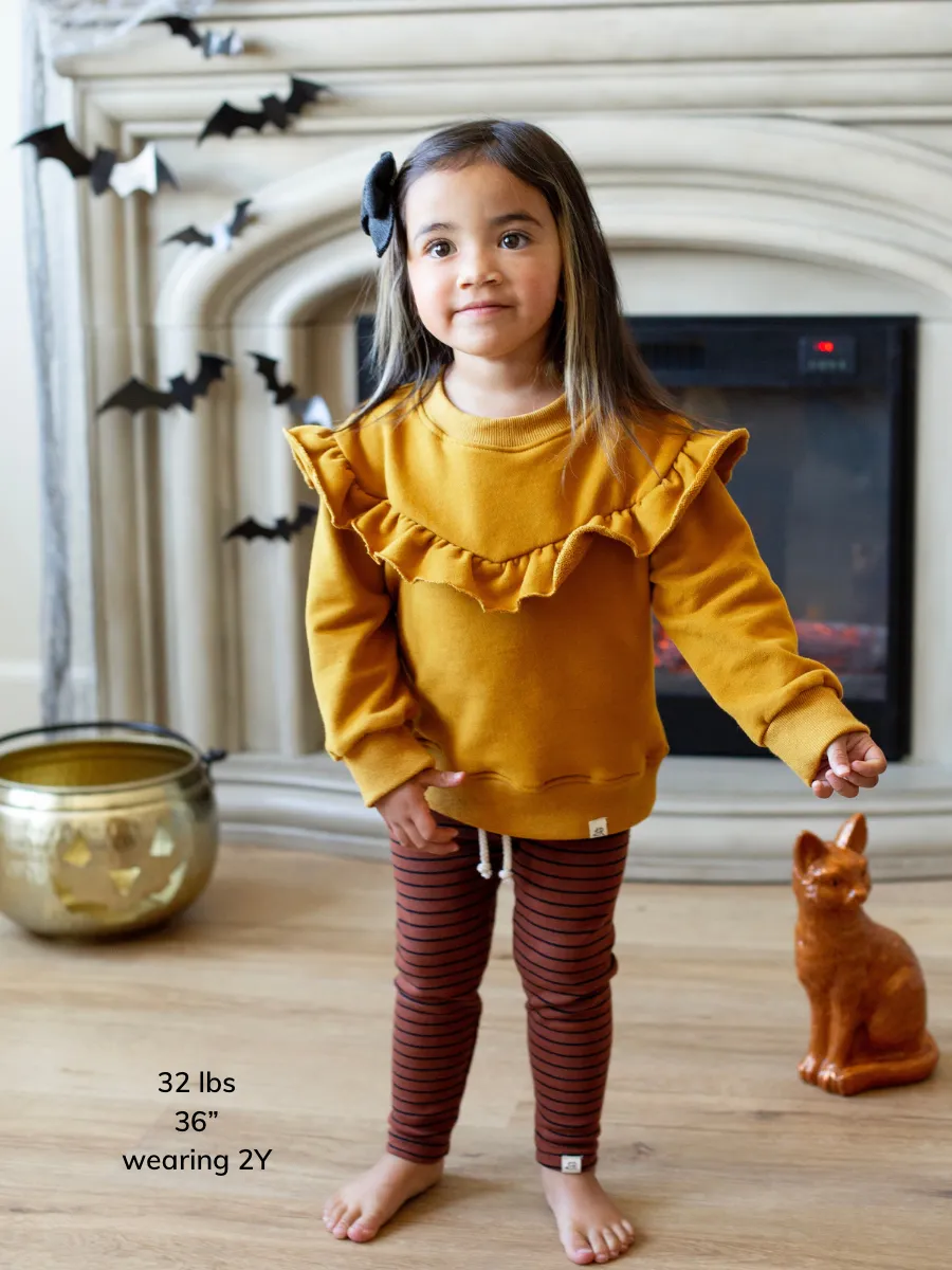 Sunflower Drop Shoulder Ruffle Sweater