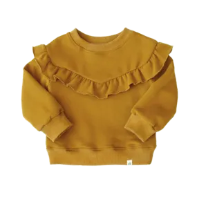 Sunflower Drop Shoulder Ruffle Sweater