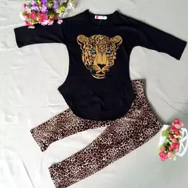 T-Shirt Leopard Legging Set