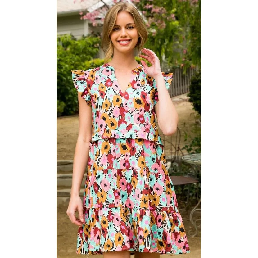 Tana Multicolor Flower Print THML Dress-SALE