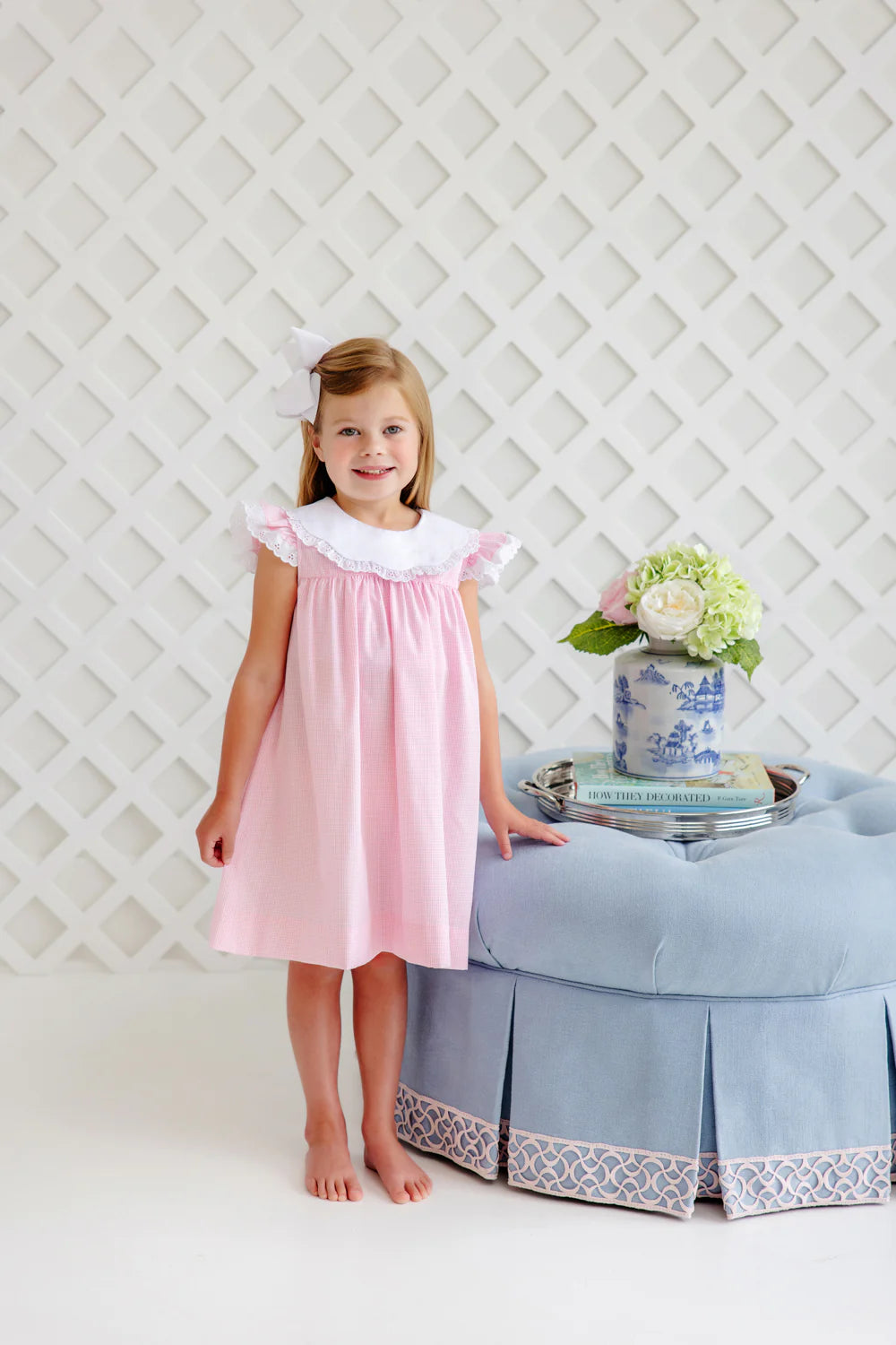 The Beaufort Bonnet Company - Pier Party Pink Mini Gingham Franny Frock