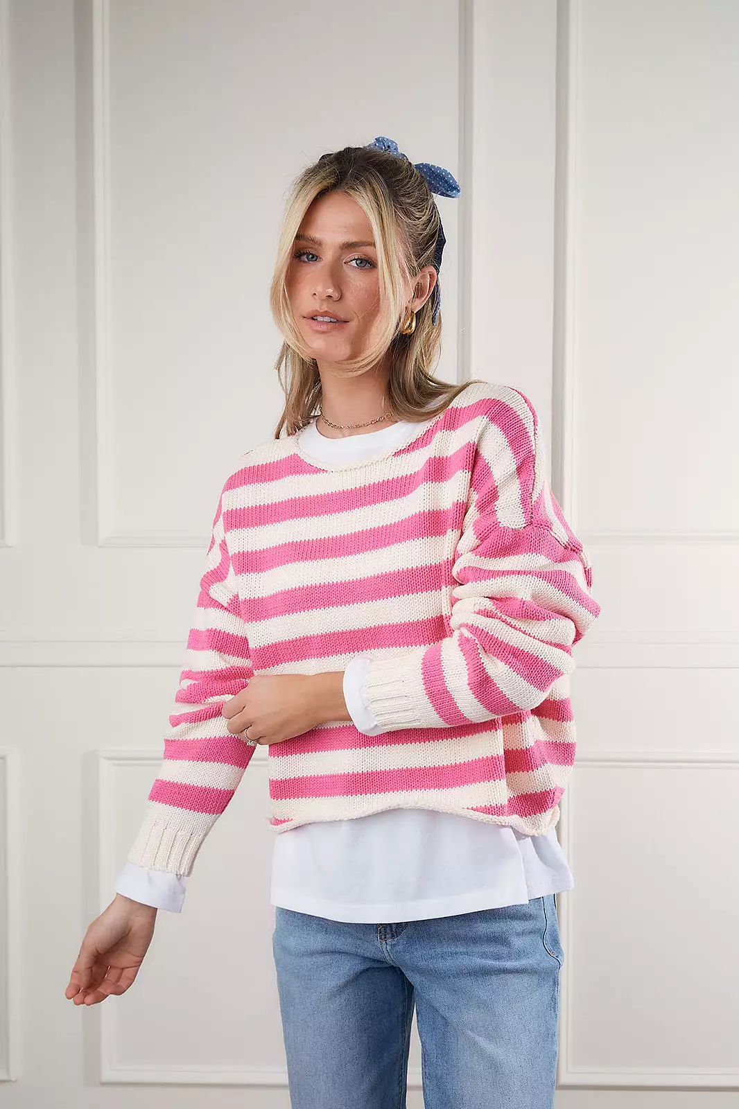 To Love Someone Striped Sweater