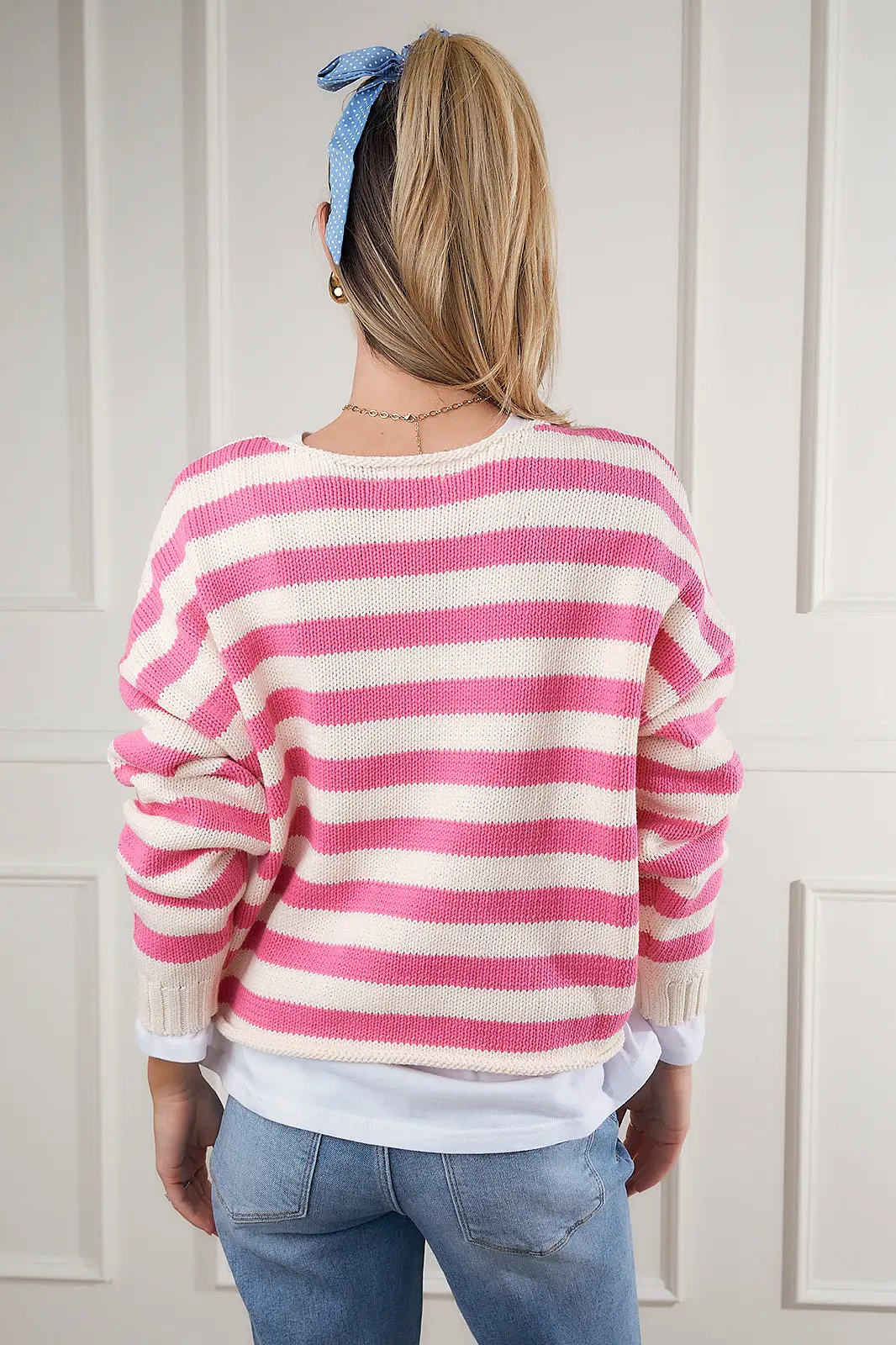 To Love Someone Striped Sweater