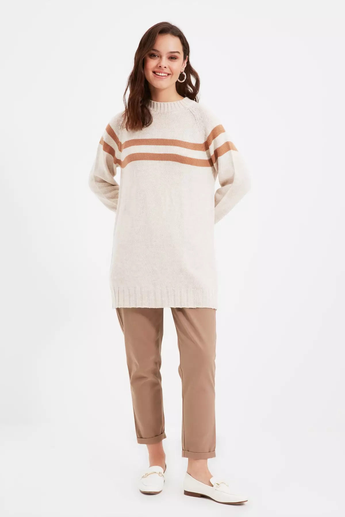 Trendyol Double Striped Knitwear Sweater