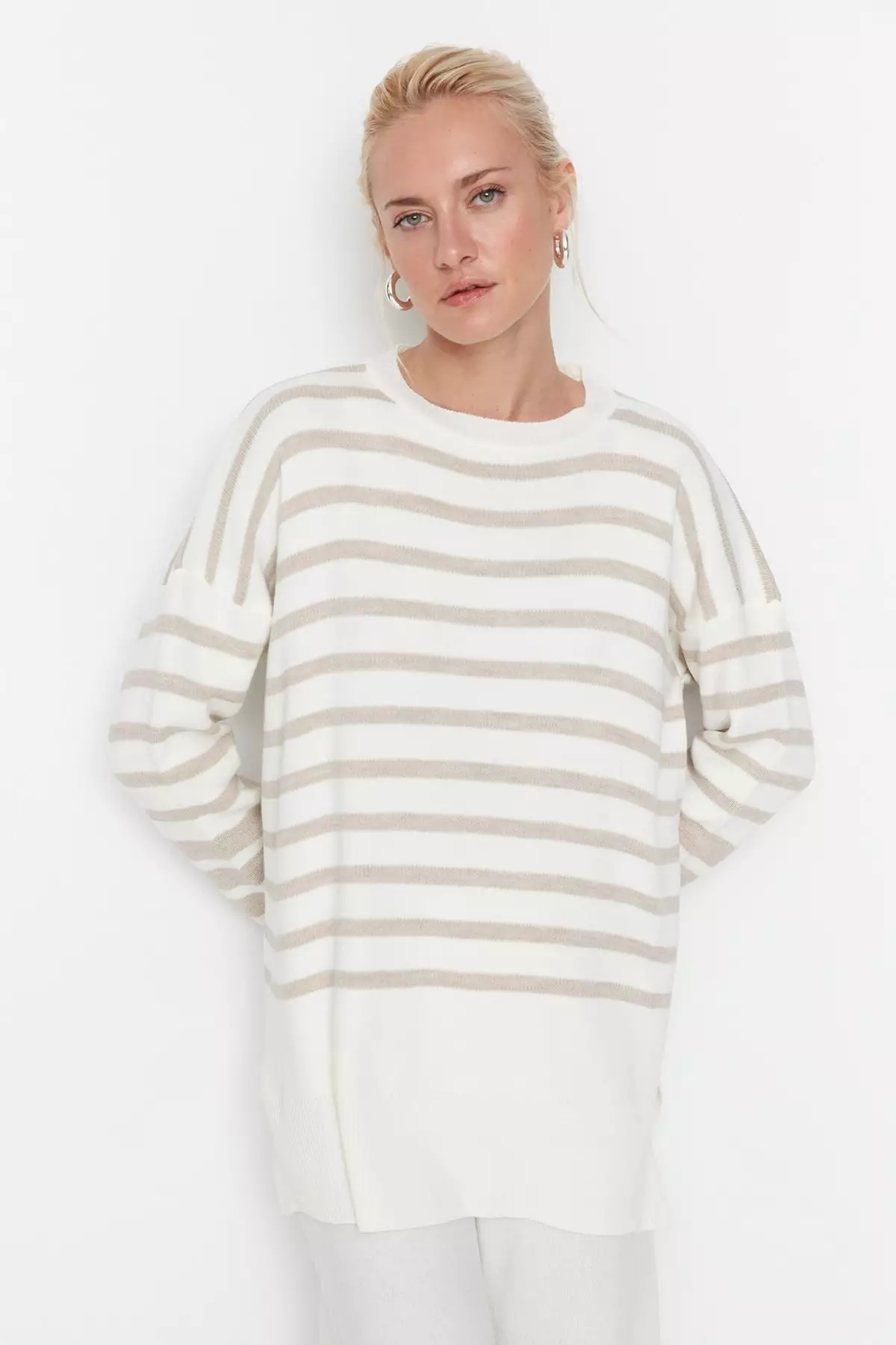 Trendyol Striped Knitted Sweater