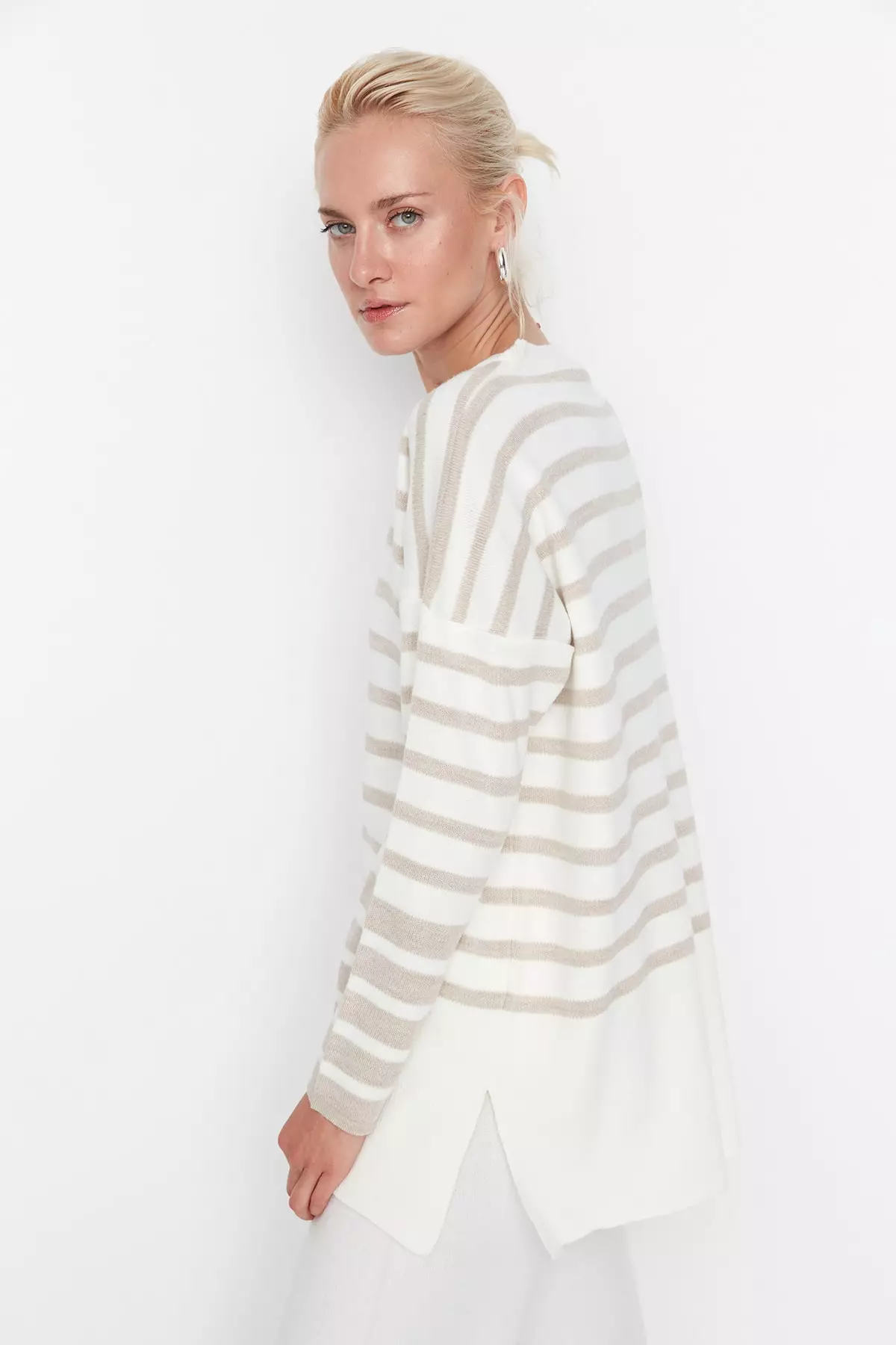 Trendyol Striped Knitted Sweater