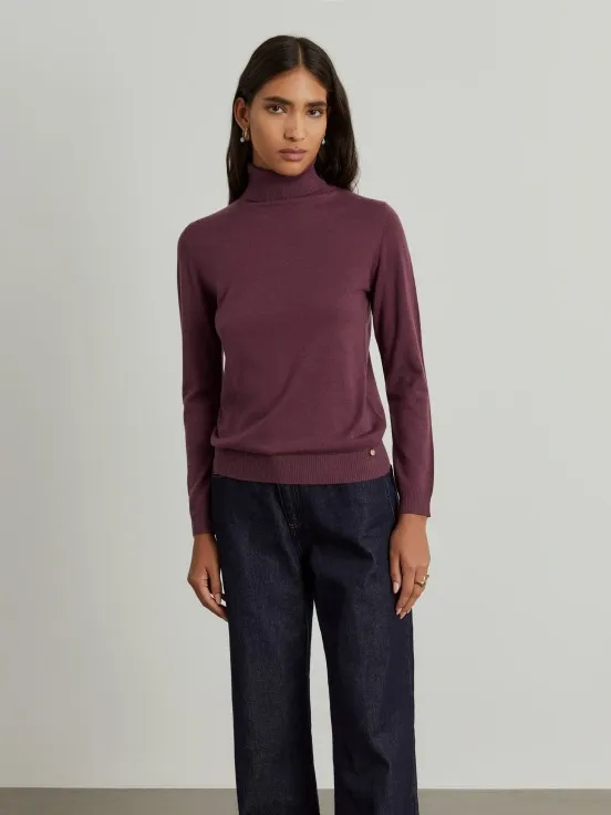 Turtleneck sweater with wool