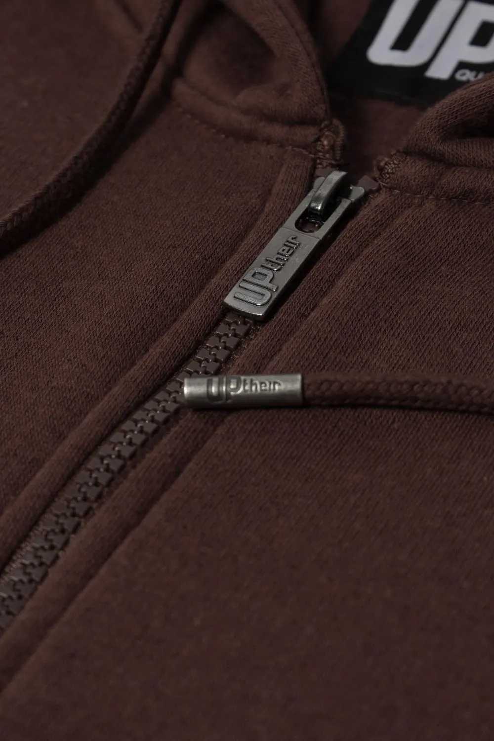 Uptheir Boom Time Full Zip Hoody - Brown