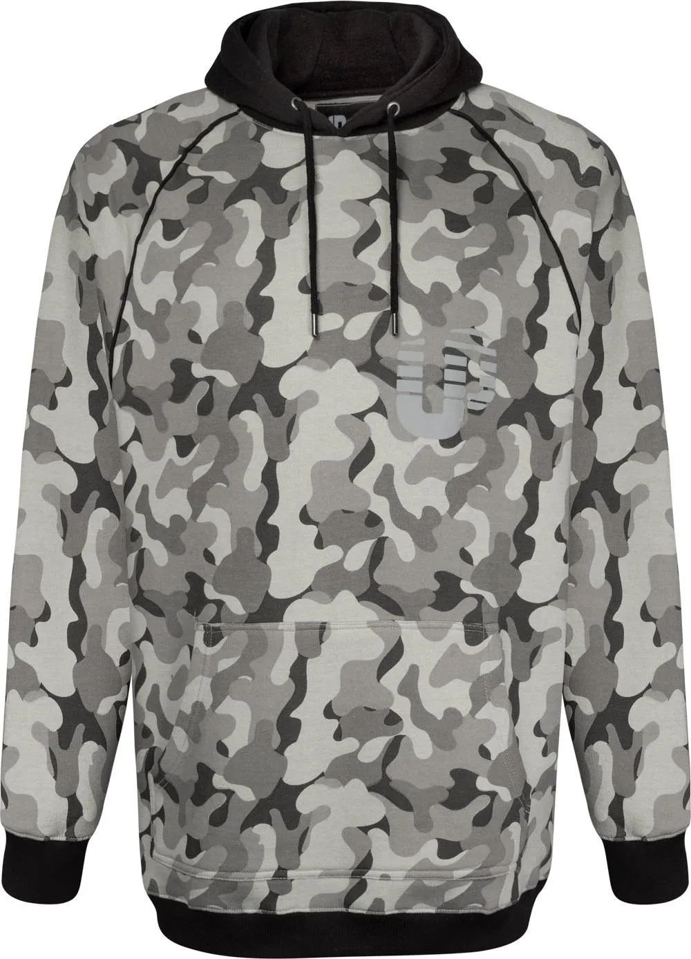 Uptheir Cal1 Performance Fleece Overhead Hoody - Grey Camo