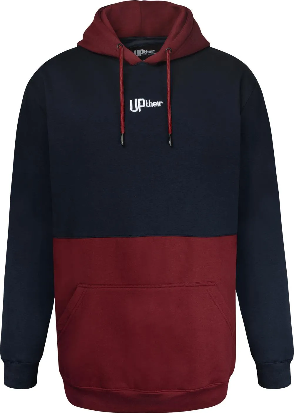 Uptheir Elevate Over The Head Hoody - Navy Burgundy