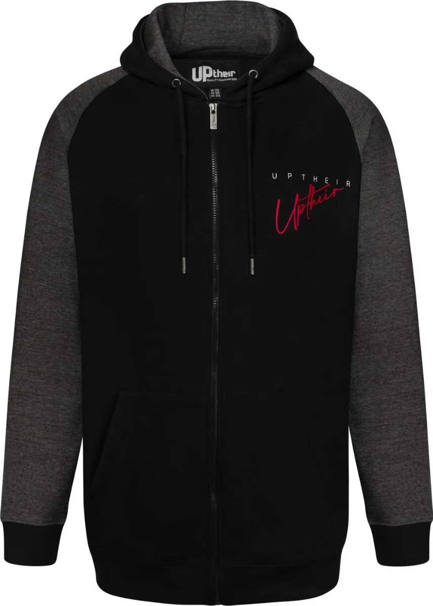 Uptheir To The Bone Zip Hoody, Overhead Hoody, Jogger & T-Shirt Set - Black