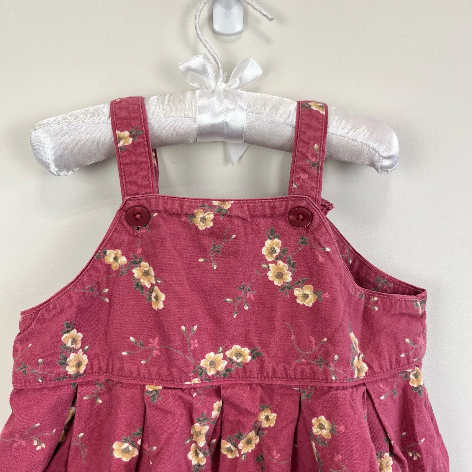 Vintage Gap Pink Floral Dress XL (18-24 Months)