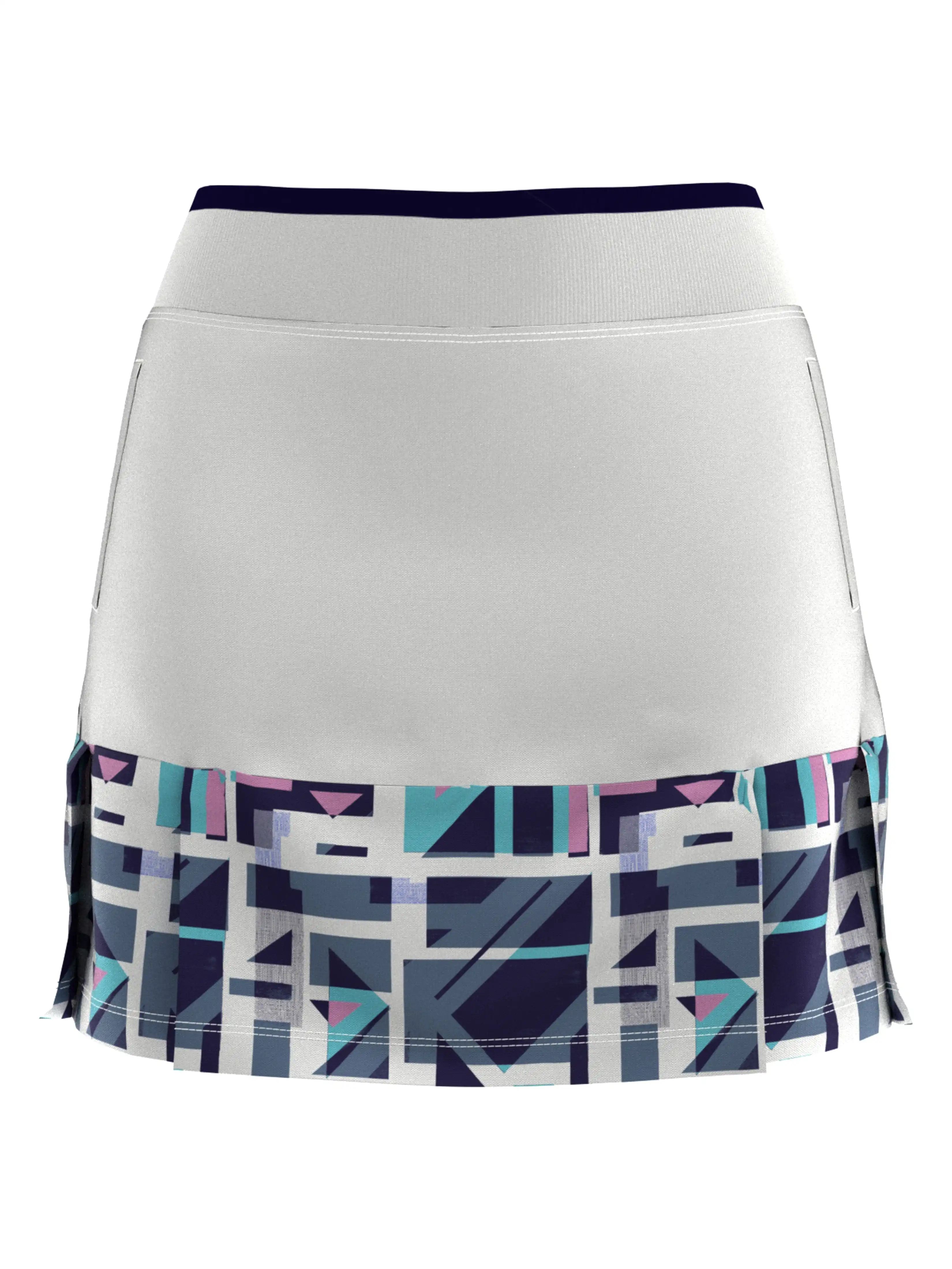 Womens 16 Geo Print Pleated Hem Golf Skort