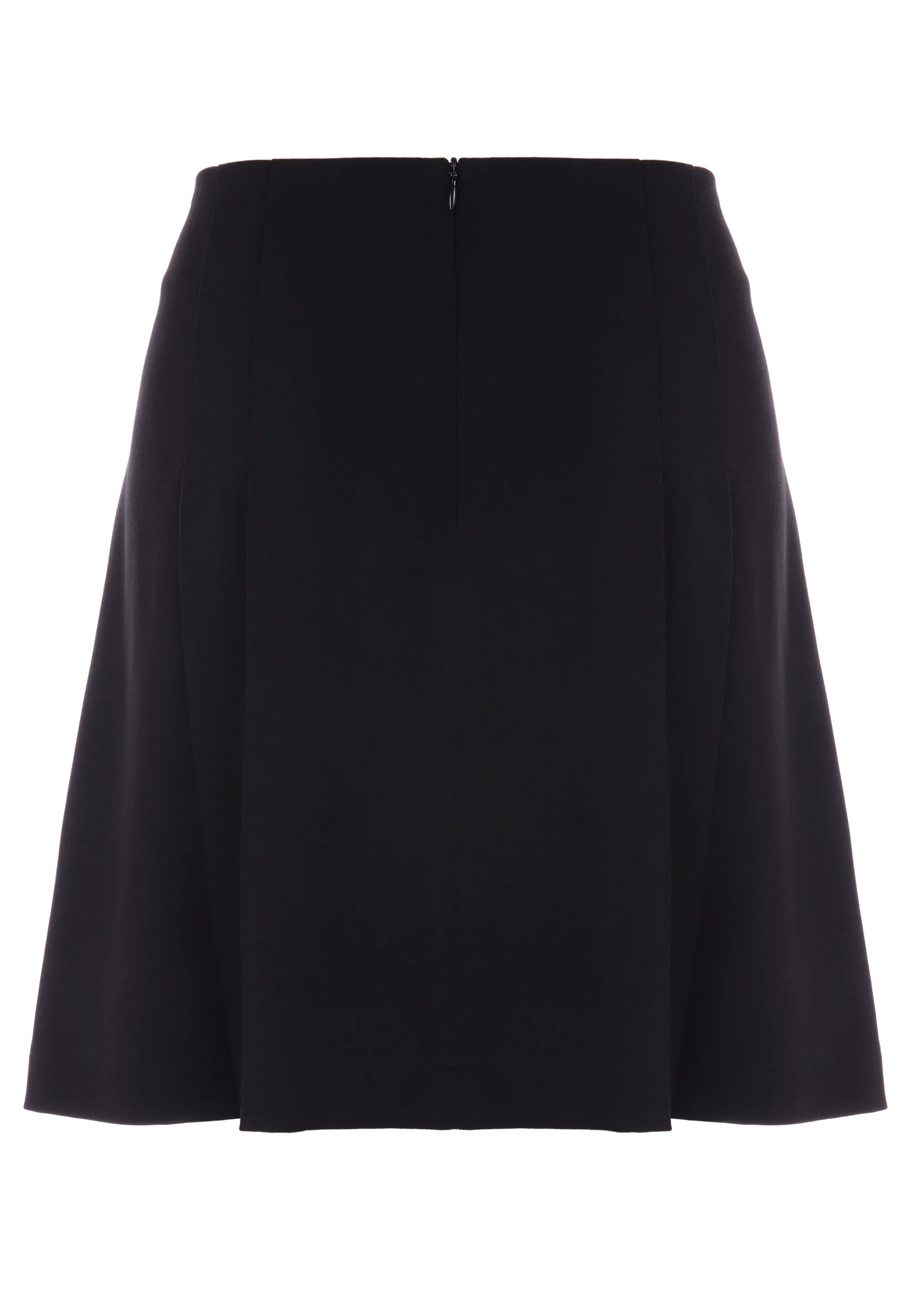 Womens Black Plain Pleated Mini Skirt