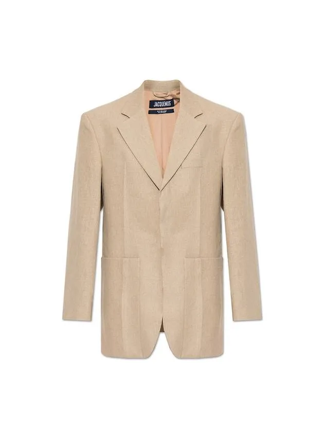 Women's La Vest D'Homme Boxy Blazer Jacket Beige